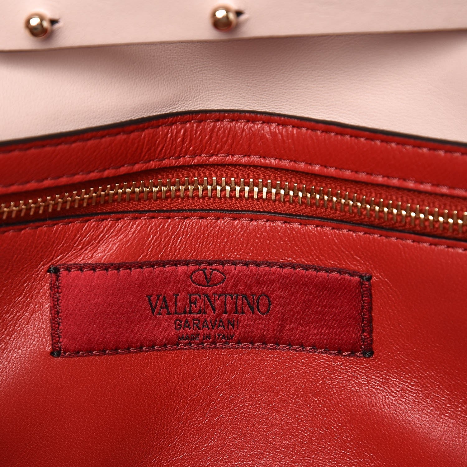 Valentino Garavani Velvet Rockstud Spike Wallet on Chain Water Rose 6 of 8