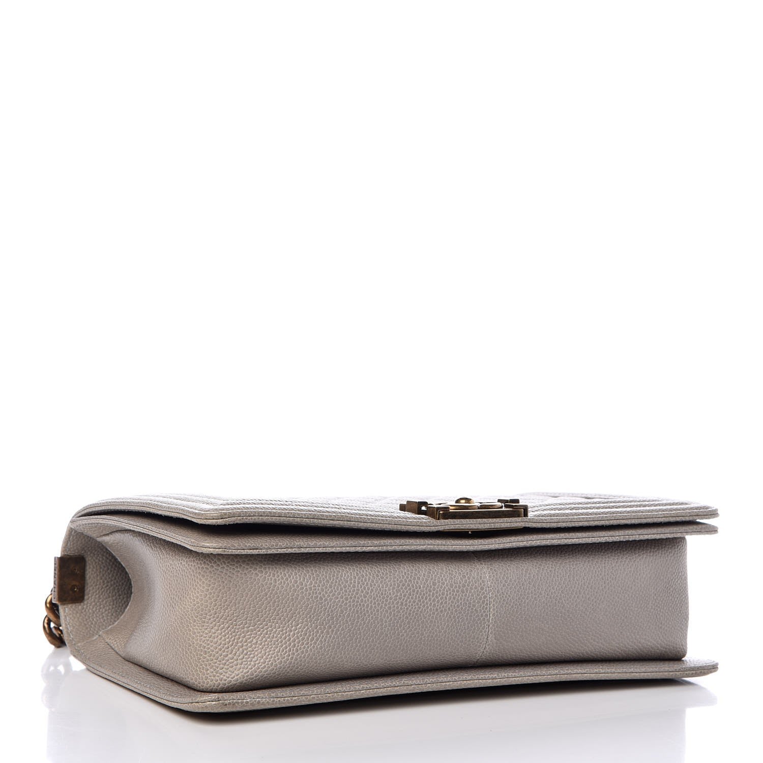 Chanel Caviar Quilted New Medium Boy Flap Light Grey 4 of 8