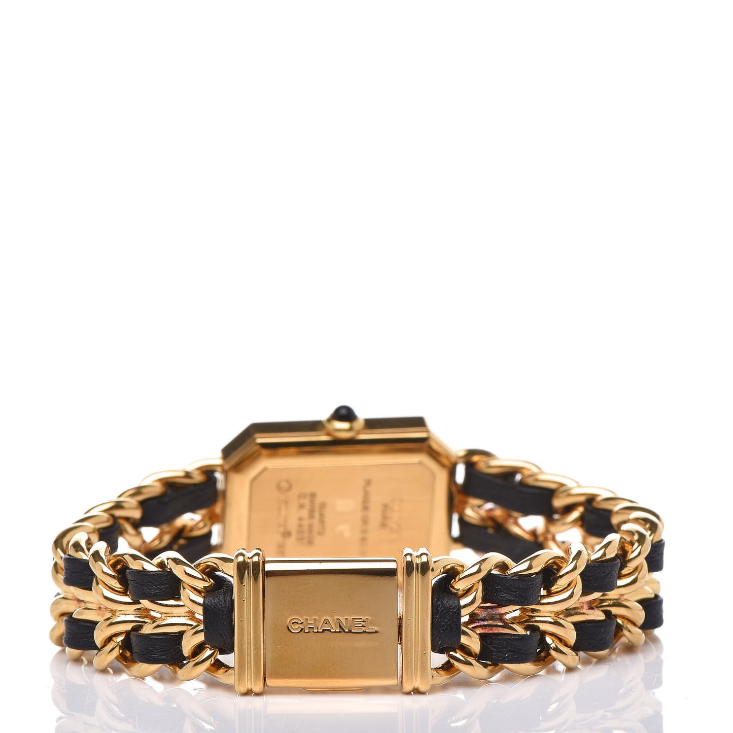 Stainless Steel Lambskin 20mm Chain Premiere Quartz Watch Gold L