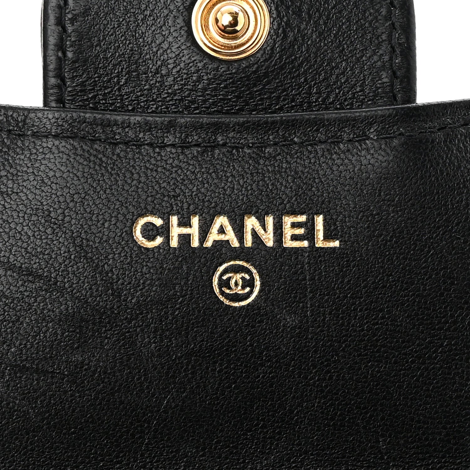 Chanel Lambskin Quilted Top Handle Flap Coin Purse With Chain Black 6 of 12