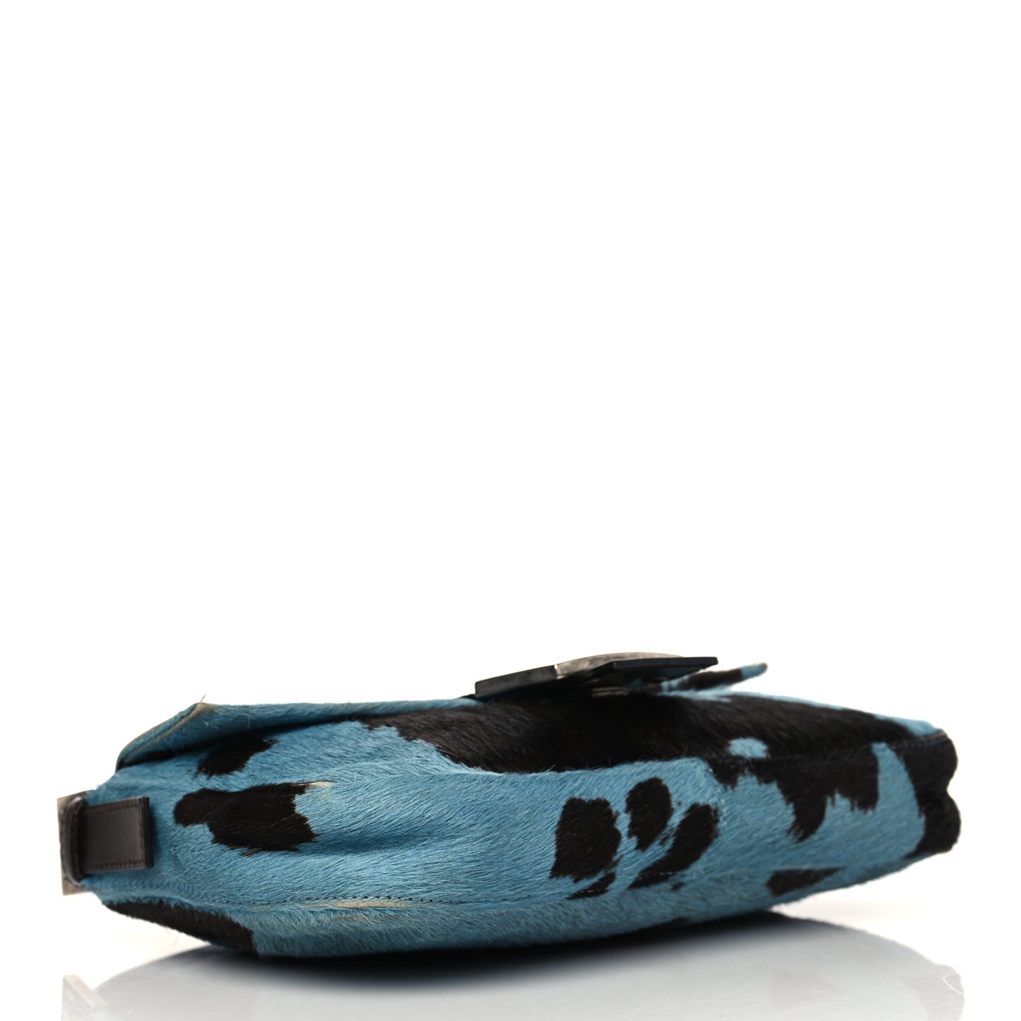 Calf Hair Baguette Light Blue Brown