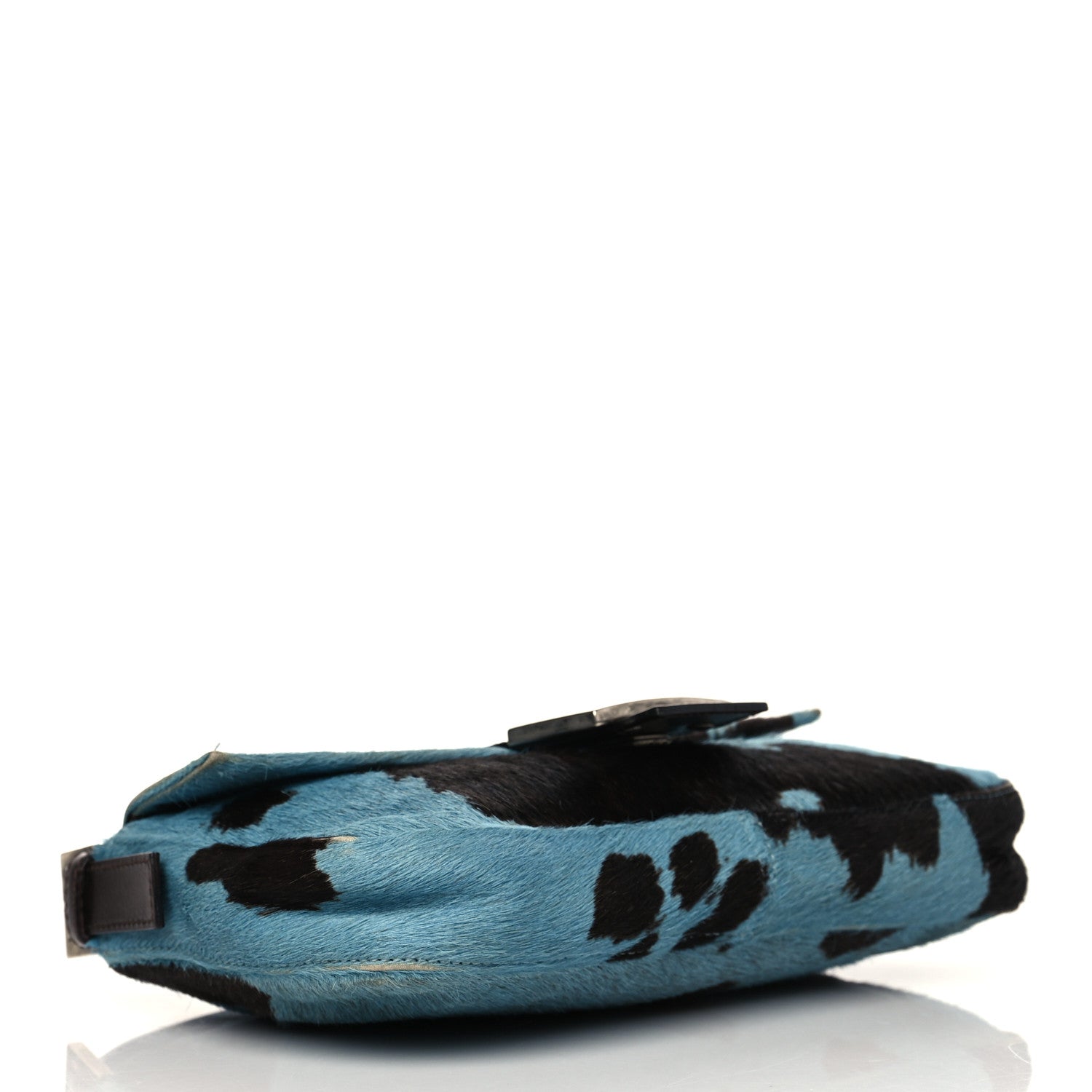 Fendi Calf Hair Baguette Light Blue Brown 4 of 10