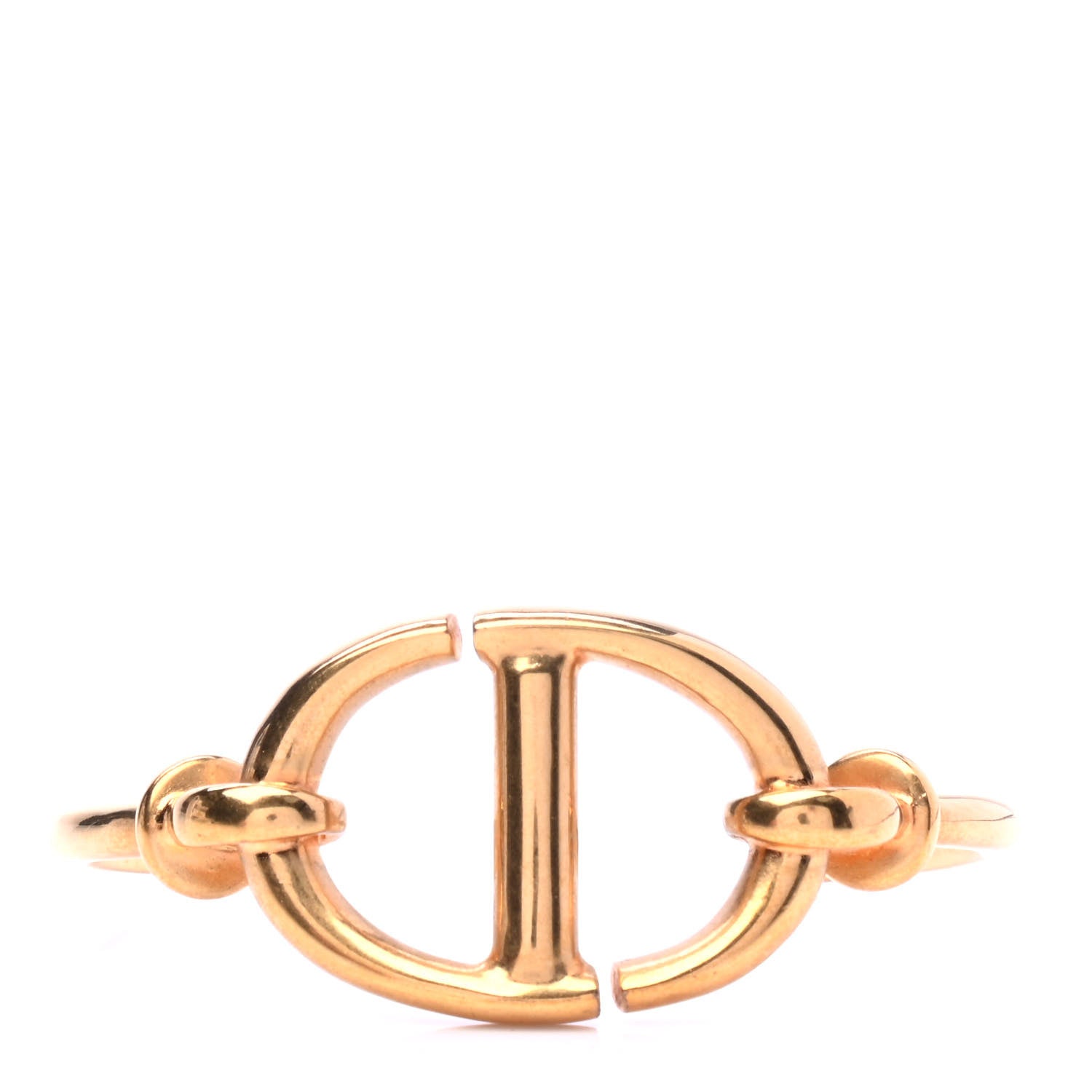 Christian Dior Metal CD Cuff Gold 1 of 4