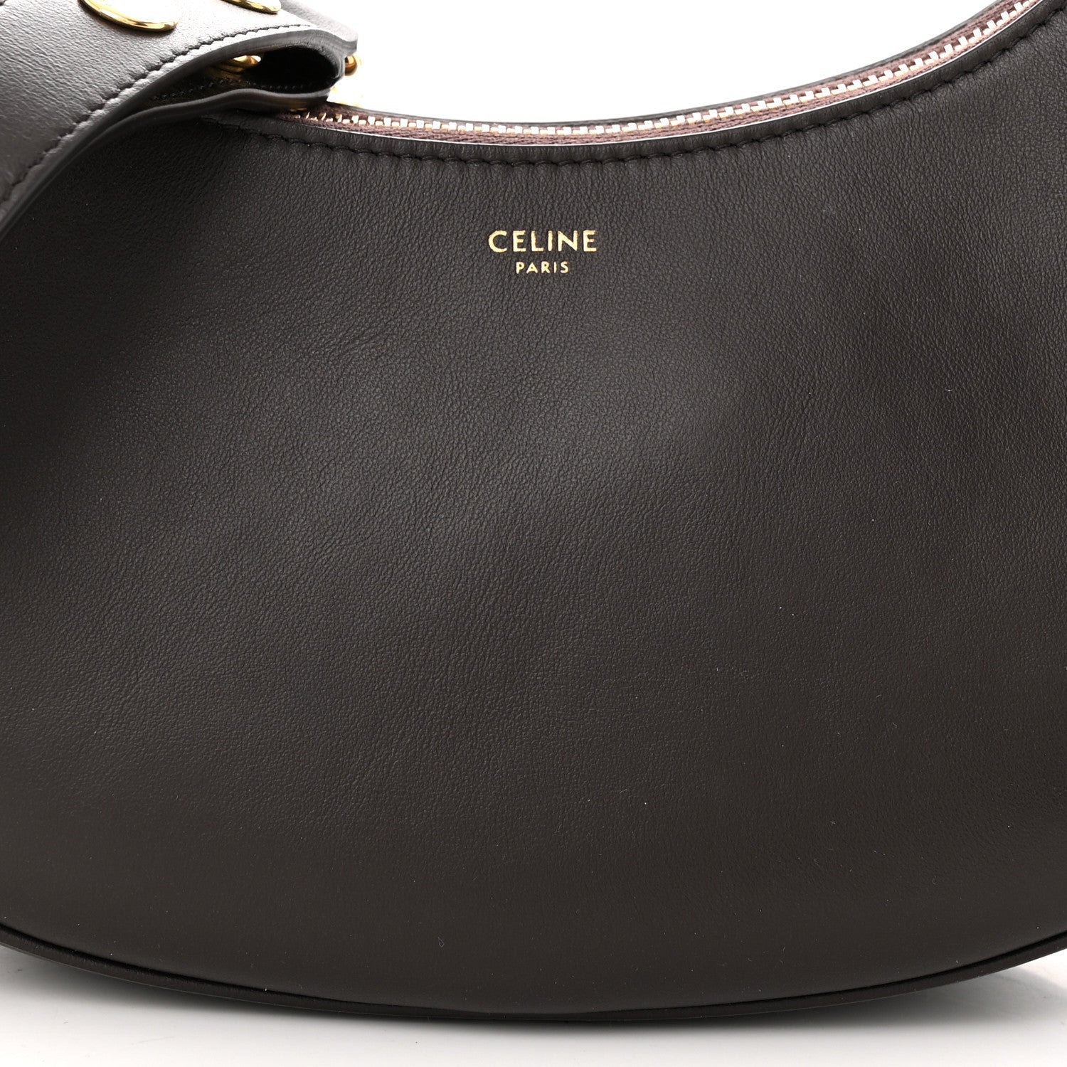 Celine Smooth Calfskin Medium Strap Ava Shoulder Bag Dark Brown 7 of 9