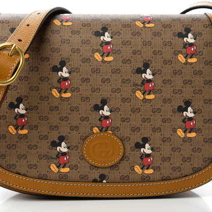 Gucci X DISNEY Mini Vintage GG Supreme Monogram Mickey Mouse Small Flap Messenger Bag Beige Vintage Sun Oil 12 of 13