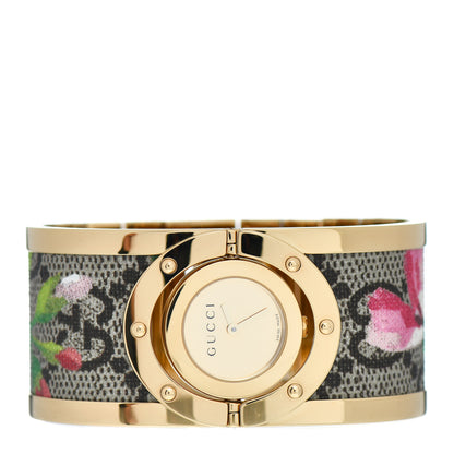 Gucci Stainless Steel Canvas 33mm Twirl GG Supreme Blooms Quartz Watch 2 of 5