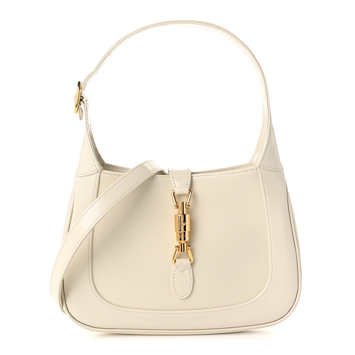 Boarded Dyana Lux Calfskin Small Jackie 1961 Hobo Mystic White