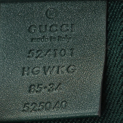 Gucci Canvas Torchon Double G Web Belt 85 34 Verde 3 of 4