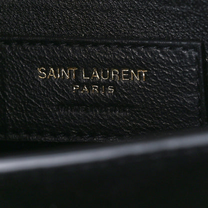 Saint Laurent Calfskin Crocodile Embossed Mini Classic Monogram Cassandra Top Handle Green 6 of 11
