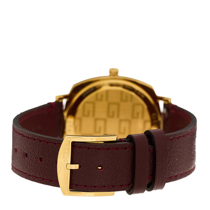 Gucci Stainless Steel Alligator 35mm Grip Quartz Watch Burgundy 3 of 5