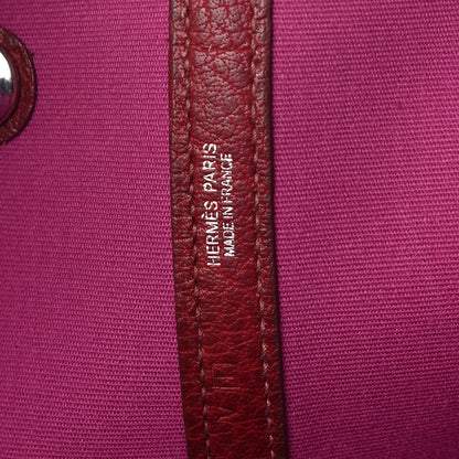 Hermes Buffle Sindhu Toile Garden Party 36 MM Tote Rouge Imperial 6 of 9