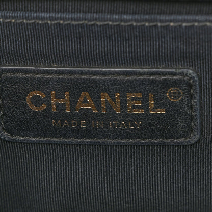 Chanel Shearling Sheepskin Medium Boy Flap Black 6 of 11