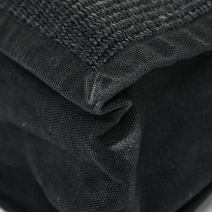 Saint Laurent Raffia Linen Calfskin Rive Gauche Tote Black 12 of 18