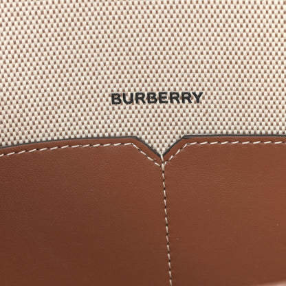 Burberry Canvas Smooth Calfskin Small Pocket Tote Soft Fawn Ecru 6 of 11