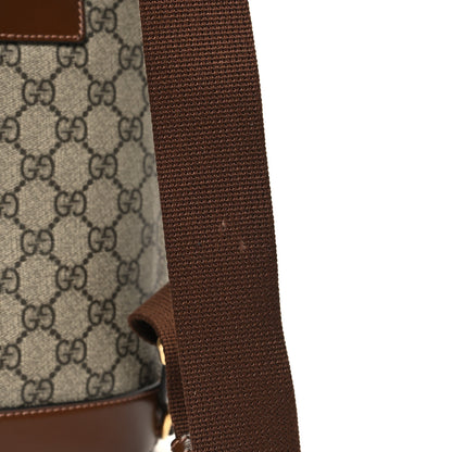 Gucci GG Supreme Monogram Azalea Calfskin Retro Interlocking G Buckle Backpack Beige Ebony Brown Sugar 11 of 11