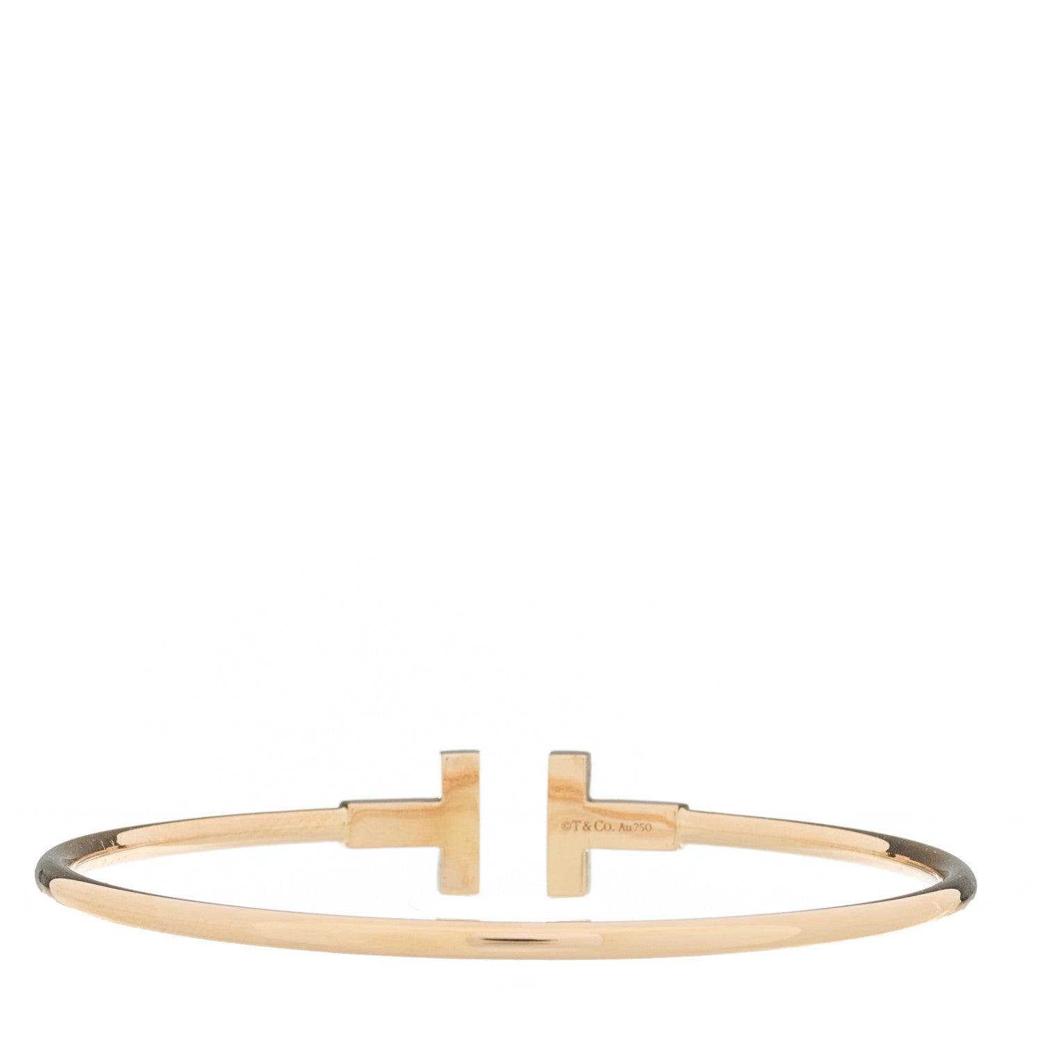 Tiffany 18K Rose Gold T Wire Bracelet 2 of 4