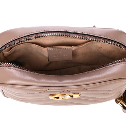 Gucci Calfskin Matelasse Mini GG Marmont Chain Shoulder Bag Porcelain Rose 4 of 8