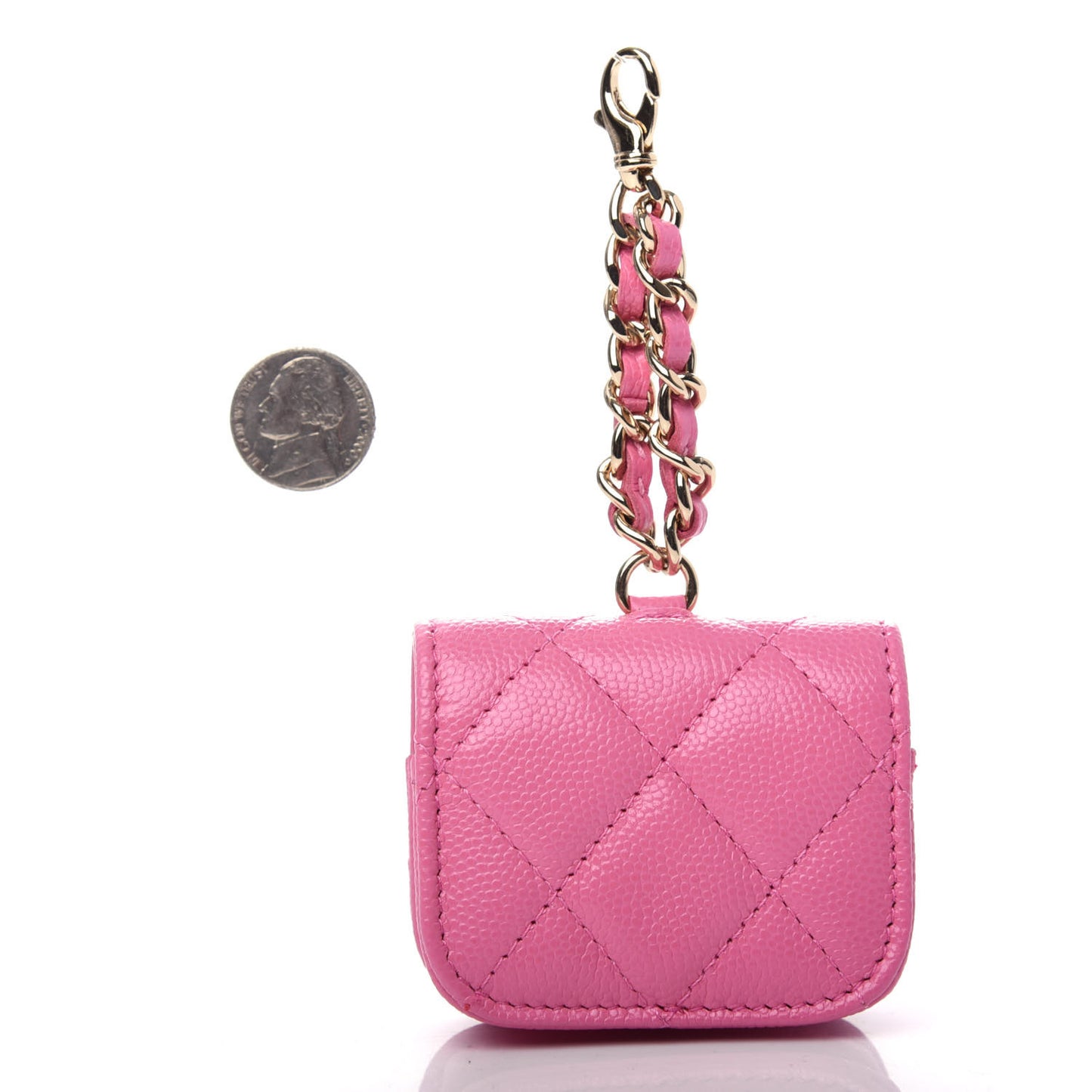 Caviar Quilted Crystal CC Airpods Pro Case Pink