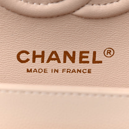 Chanel Caviar Chevron Quilted Small Double Flap Beige 6 of 9