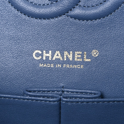 Chanel Denim Tweed Quilted Medium Double Flap Blue 6 of 9