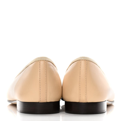 Chanel Lambskin CC Cap Toe Ballerina Flats 36 Beige Black 6 of 10