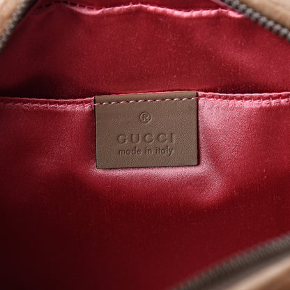 Gucci Velvet Matelasse Small GG Marmont Chain Shoulder Bag Taupe 6 of 10