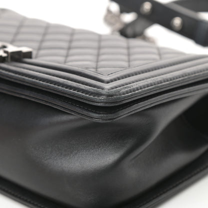 Chanel Lambskin Quilted Medium Boy Flap Black 10 of 19