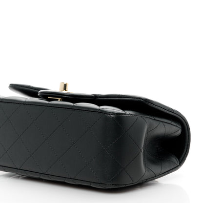 Chanel Lambskin Quilted Mini Top Handle Rectangular Flap Black 11 of 11