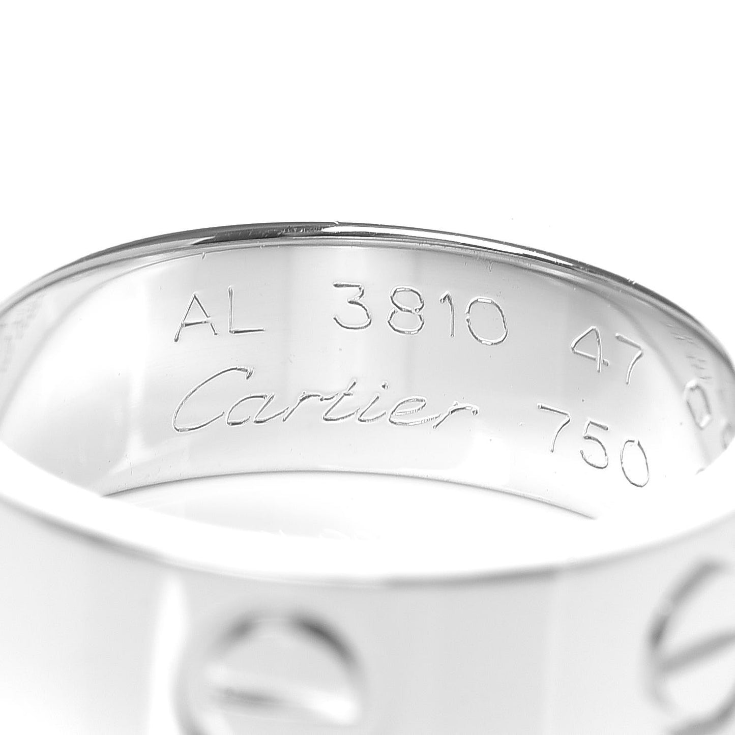 18K White Gold 5.5mm LOVE Ring 47 4