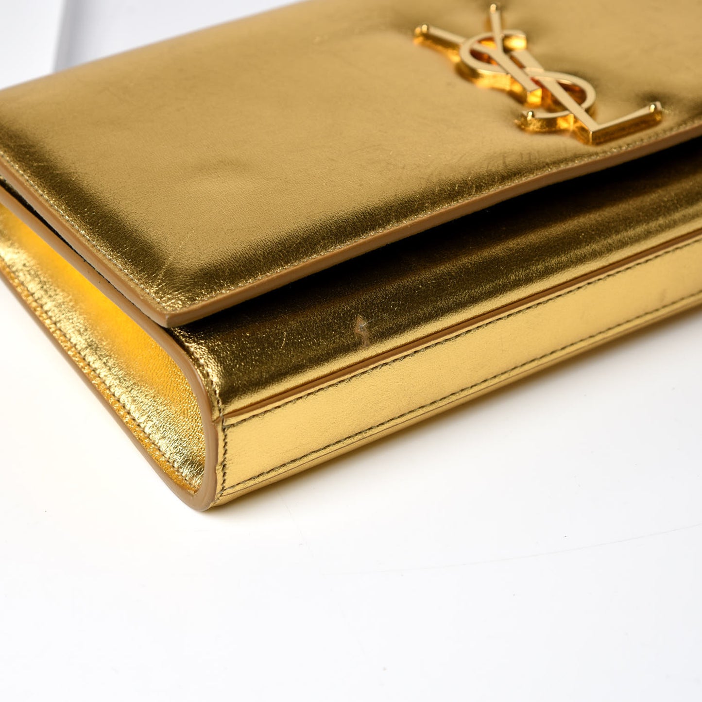 Metallic Calfskin Monogram Cassandre Clutch Ciad