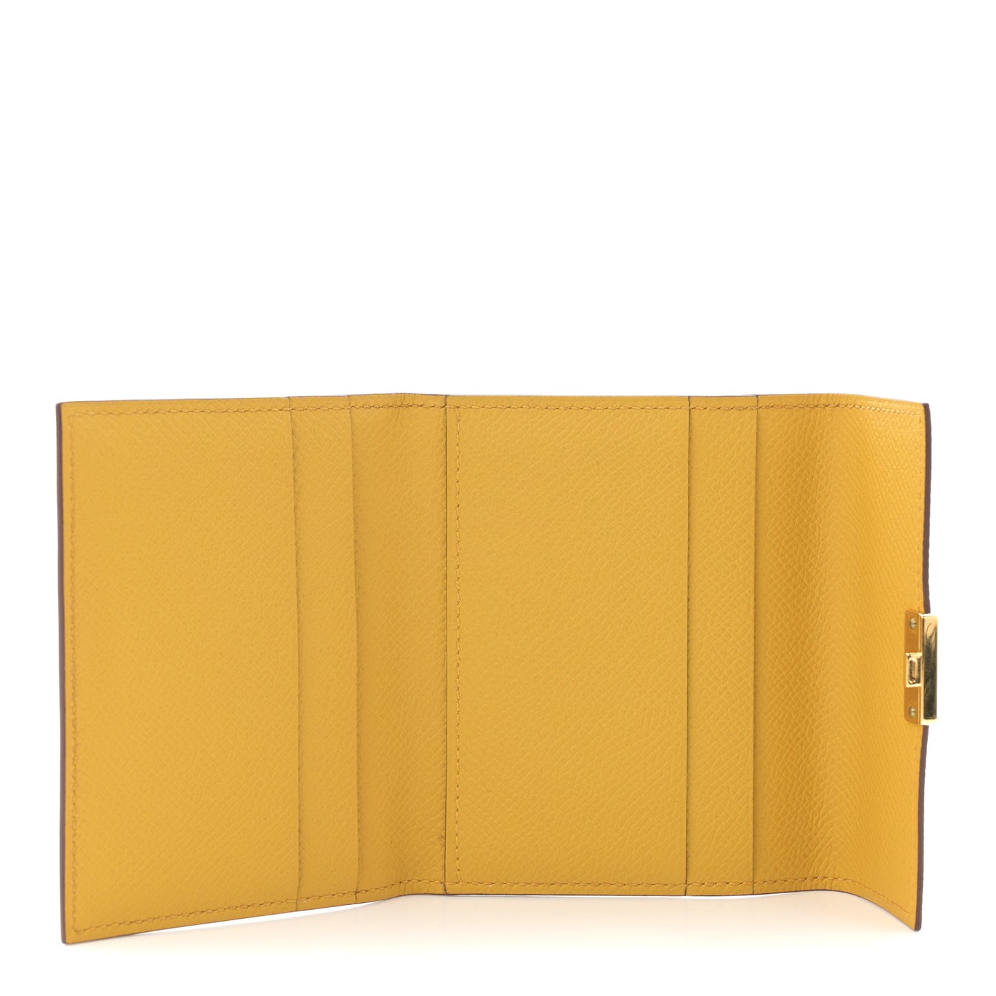 Epsom Mini Clic Card Holder Jaune Ambre