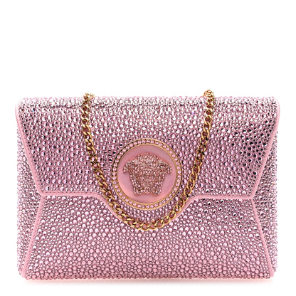 Versace Crystal La Medusa Envelope Clutch Pink 1 of 9