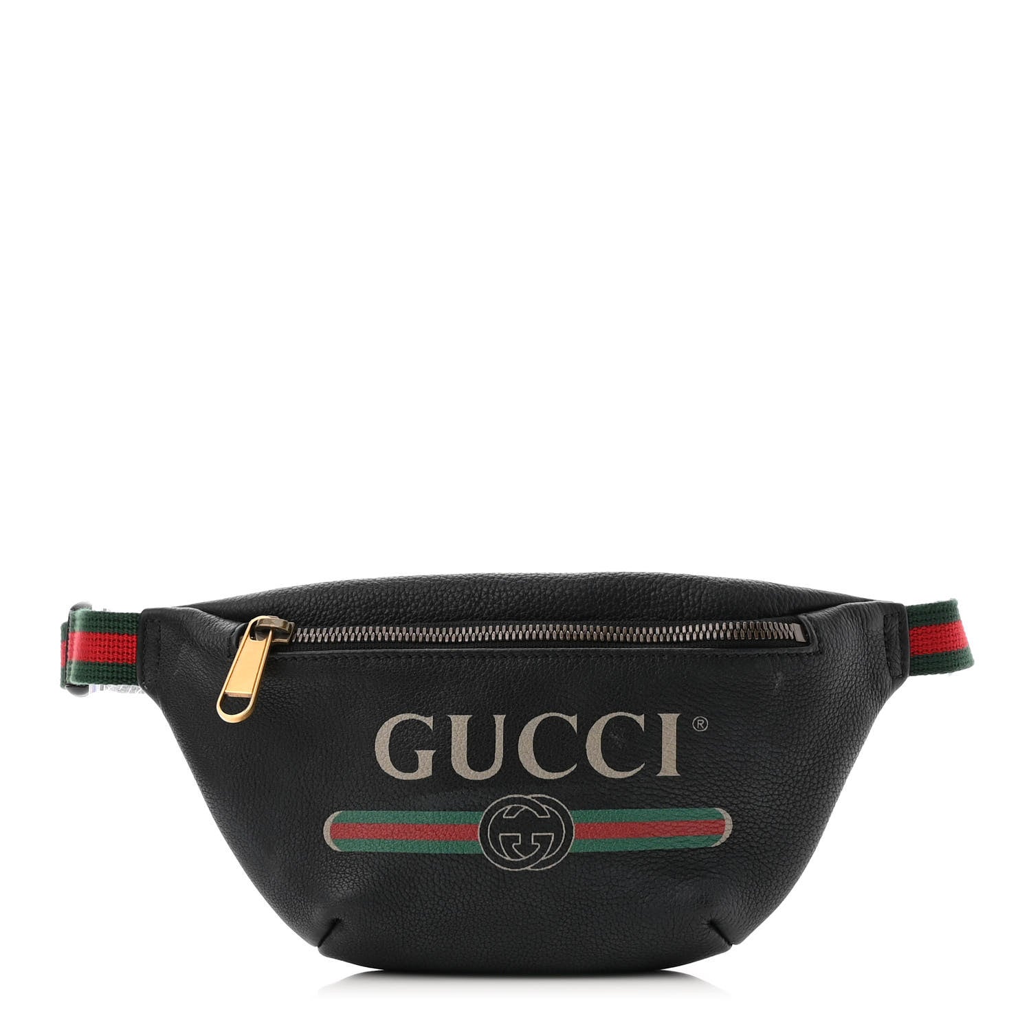 Gucci Grained Calfskin Small Logo Belt Bag Black 1 of 10