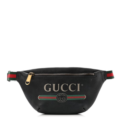 Gucci Grained Calfskin Small Logo Belt Bag Black 1 of 10