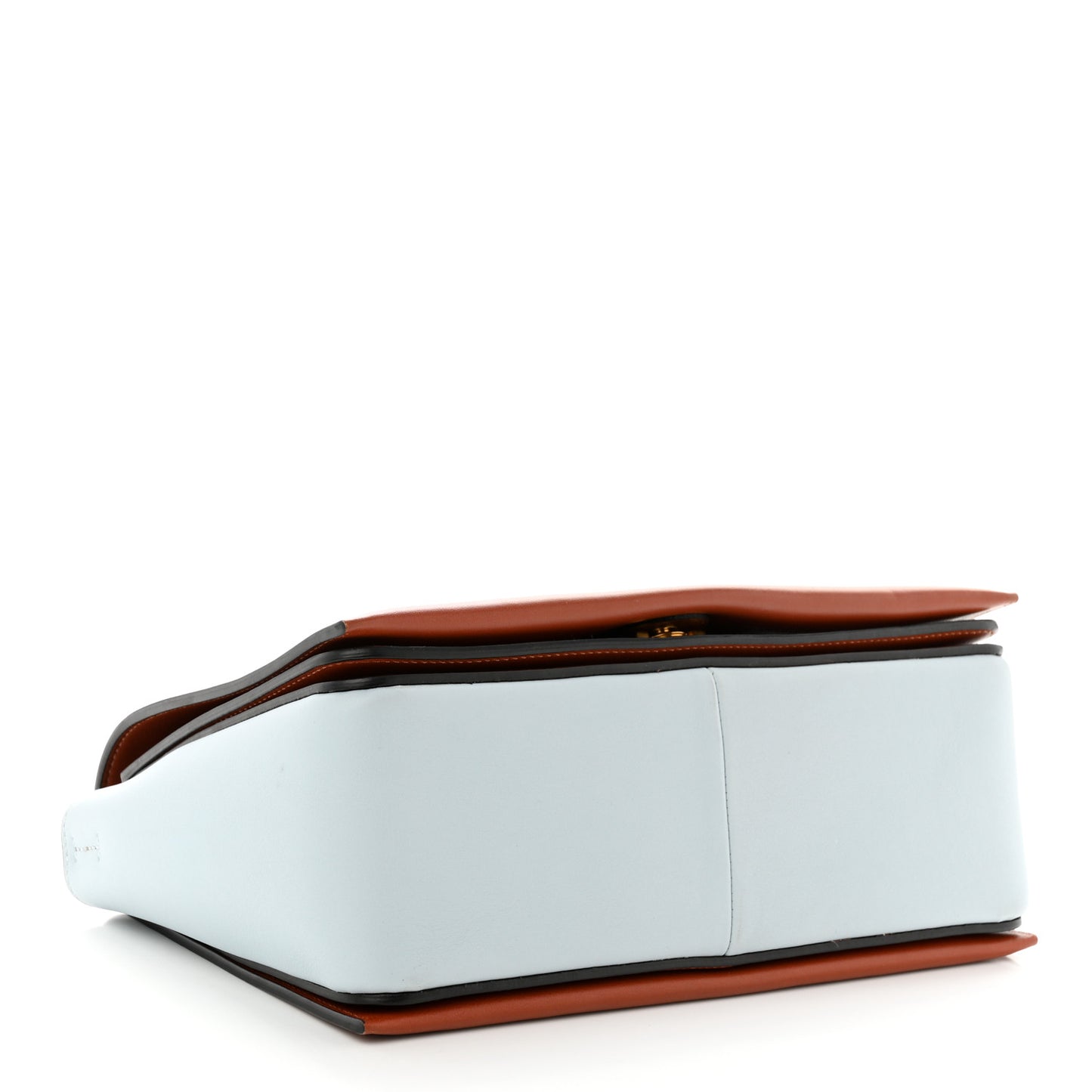 Shiny Smooth Calfskin Medium Frame Shoulder Bag Maple Frost