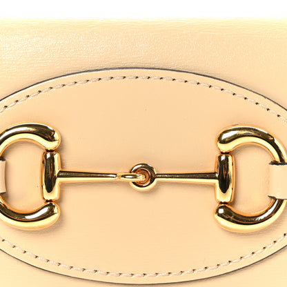 Gucci Boarded Plutone Calfskin Horsebit 1955 Tri Fold Wallet Bubble Tea 9 of 9