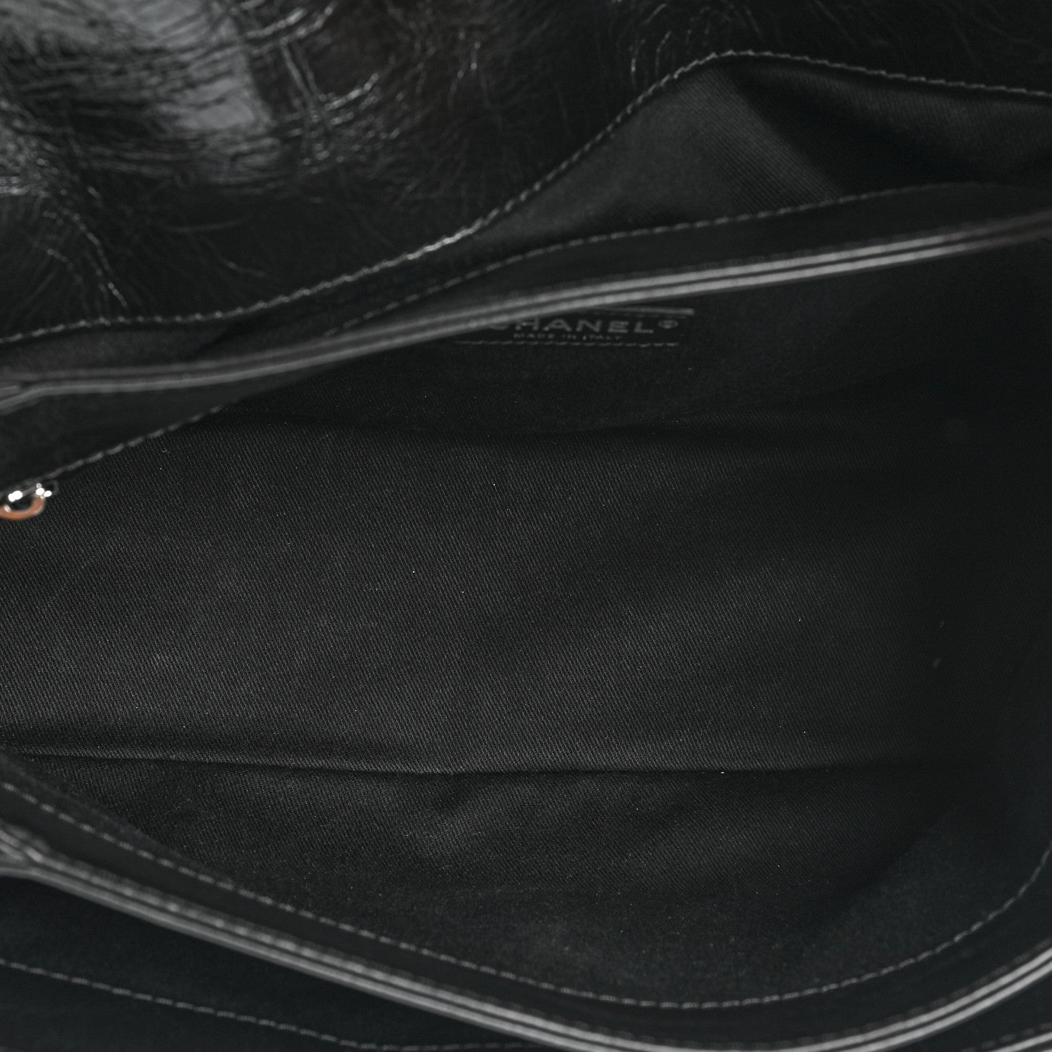 Chanel Glazed Calfskin Quilted Large Lady Pearly Flap Black 6 of 14