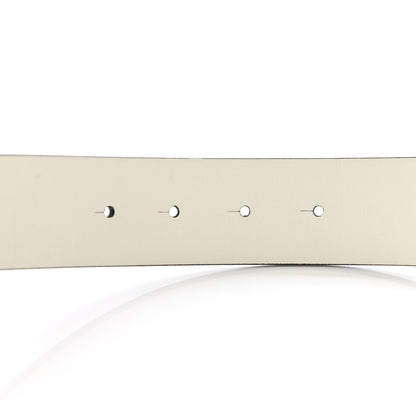 Chanel Patent Calfskin CC Reversible Belt 95 Black White 5 of 6