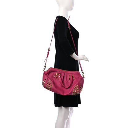 Louis Vuitton Calfskin Embossed Courtney MM Fuchsia 2 of 30