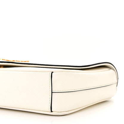 Prada Saffiano Flap Shoulder Bag White 9 of 9