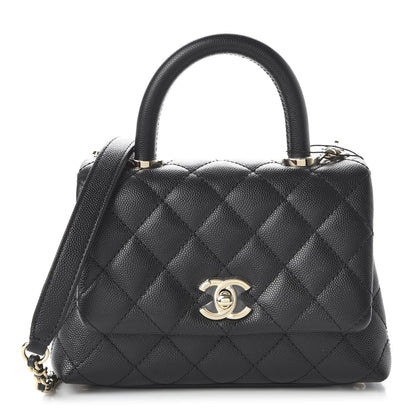 Chanel Caviar Quilted Extra Mini Coco Handle Flap Black 1 of 10