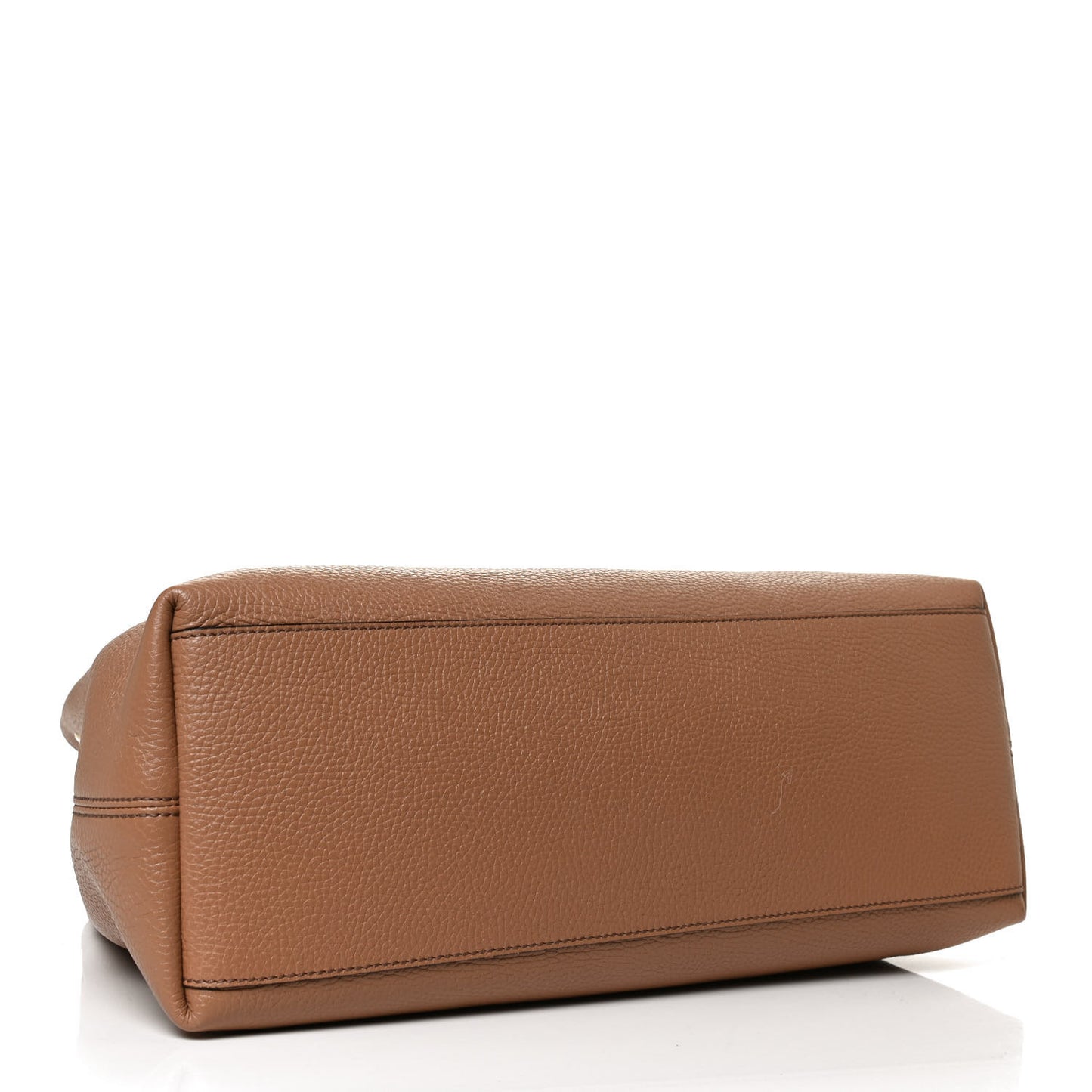 Pebbled Calfskin Medium Soho Chain Shoulder Bag Camelia