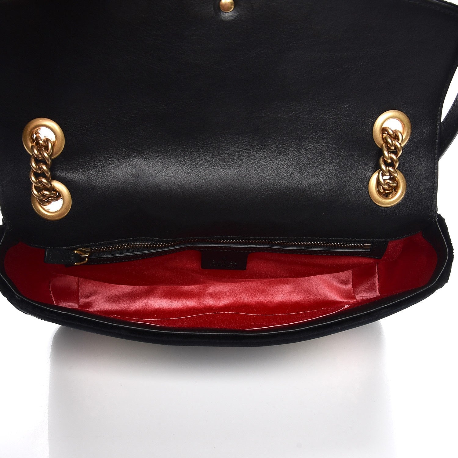 Gucci Velvet Matelasse Loved Embroidered Medium GG Marmont Shoulder Bag Black 5 of 7