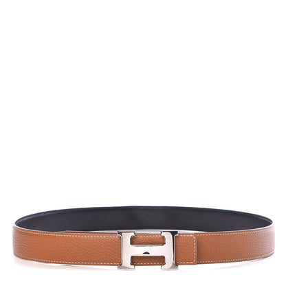 Hermes Box Togo 32mm H Belt 90 Black Gold 1 of 9