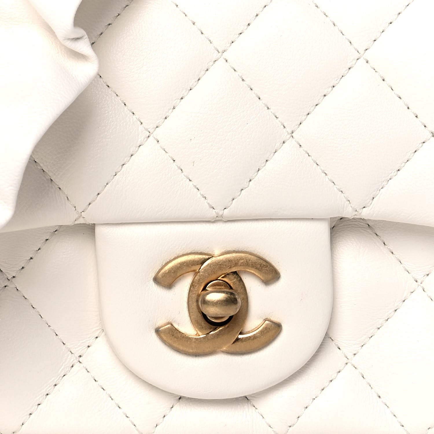 Chanel Lambskin Quilted Mini Romance Rectangular Flap White 10 of 11