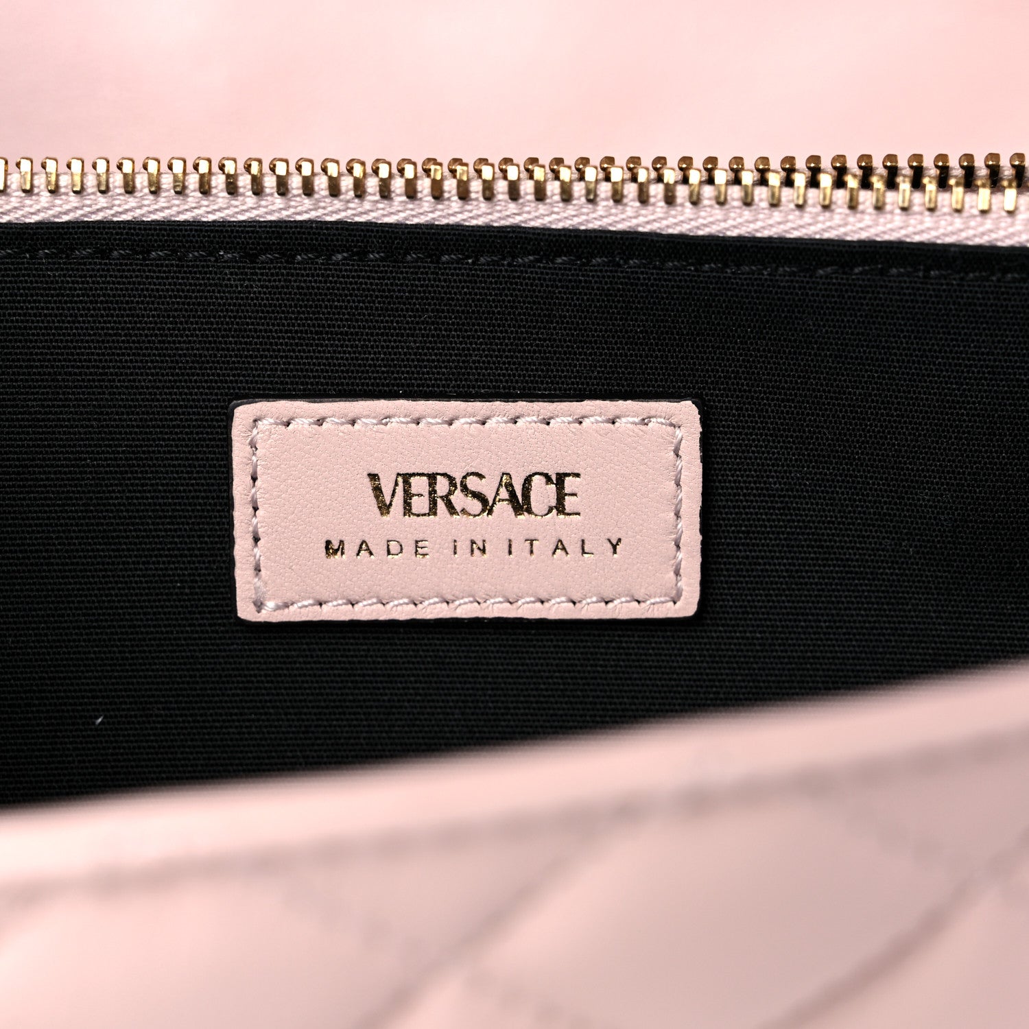 Versace Calfskin Icon Quilted Wallet On Chain Crossbody Pink 6 of 8