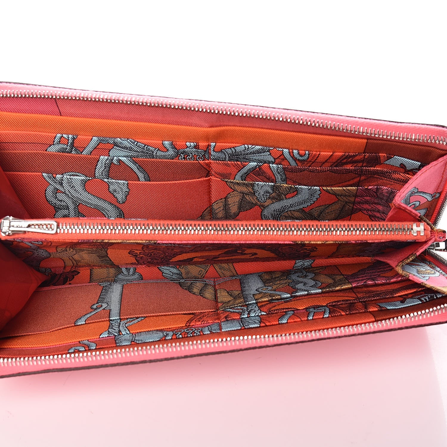 Hermes Epsom Silk'In Wallet Rose Azalee 5 of 8