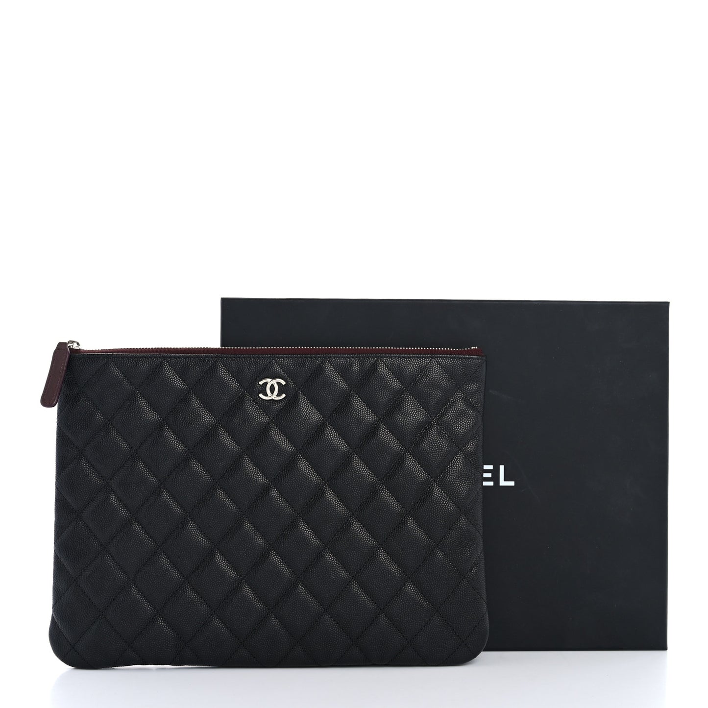 Caviar Quilted Medium Cosmetic Case Black