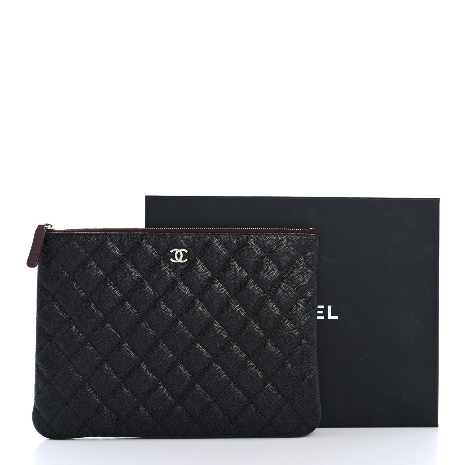Chanel Caviar Quilted Medium Cosmetic Case Black 10 of 10