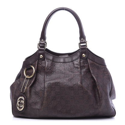 Gucci Guccissima Medium Sukey Tote Chocolate 1 of 11